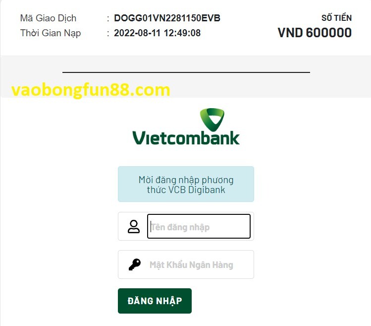 Gửi tiền Fun88 nhanh chóng trong một nốt nhạc 10 Chọn ngân hàng và nạp tiền FUN88